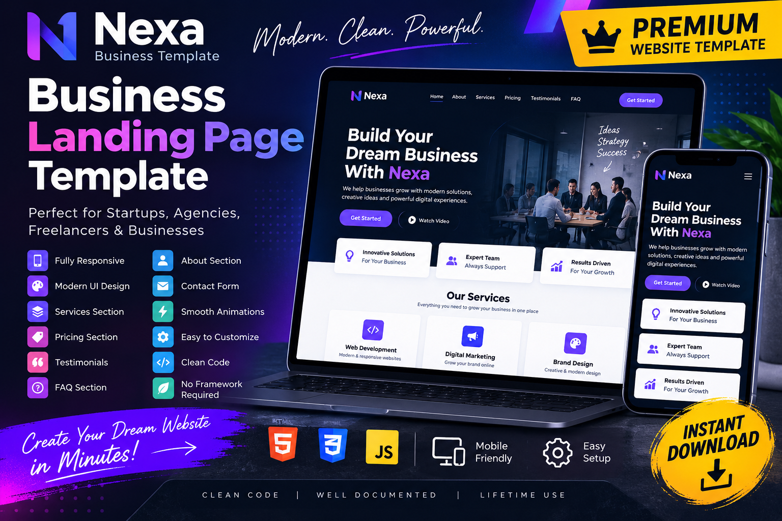 Nexa – Premium Business Landing Page Template